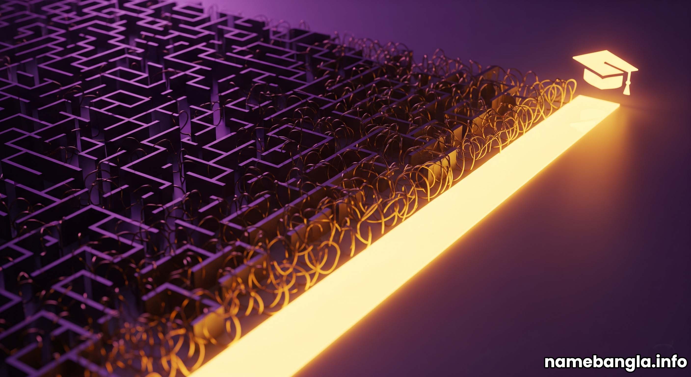 A confusing map of courses vs a straight-line path.